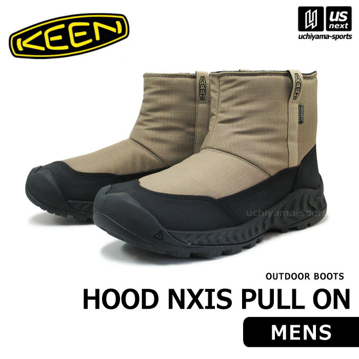 キーン サイドゴアブーツ メンズ （送料無料）（国内正規品） KEEN キーン メンズ HOOD NXIS PULL ON WP フット ネクシス プルオン 2023～24年秋冬モデル 【 1027992 シューズ ブーツ 撥水 キャンプ タウン 通勤 通学 男性 ベージュ 】【あす楽対応 365日出荷】【メール便不可】[物流]