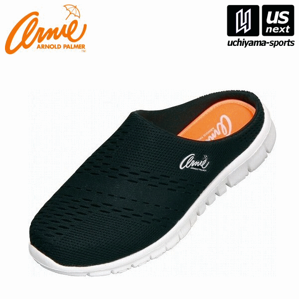 アーニーアーノルドパーマー AN0904 レディース サボ サンダル スライダー ブラック（9）【メール便不..