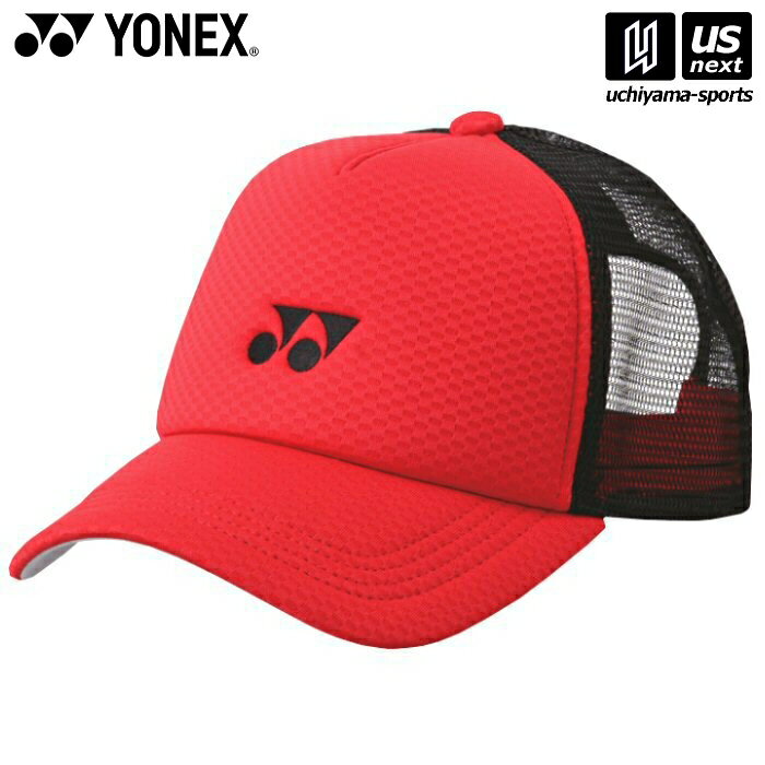 ヨネックス【 YONEX 】 40107 UNI メッシュキャップ 496 サンセットレッド 帽子 キャップ 【メール便不..