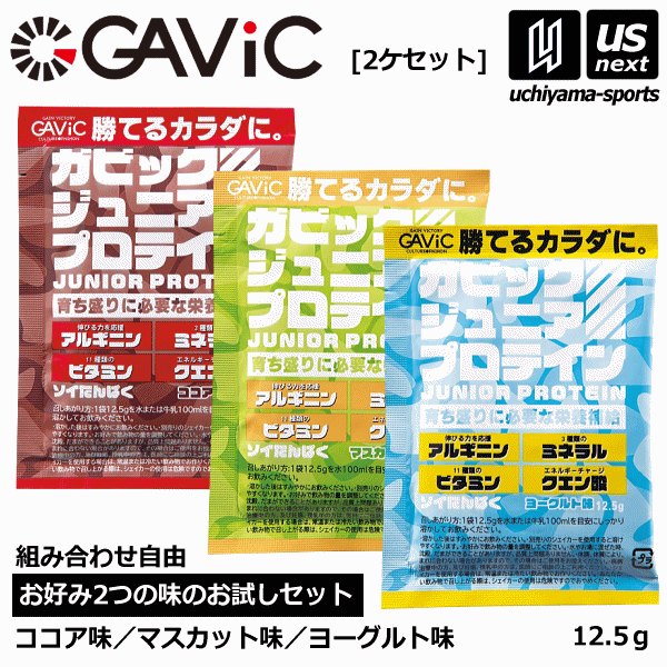 ガビック【GAVIC】ジュニア プロテイン 12．5g 2風味 各1個 【GC4001 JUNIOR PROTEIN ガビックジュニアプロテイン 子供用 ソイたんぱく 2個セット】【あす楽対応】【メール便はあす楽対応不可…