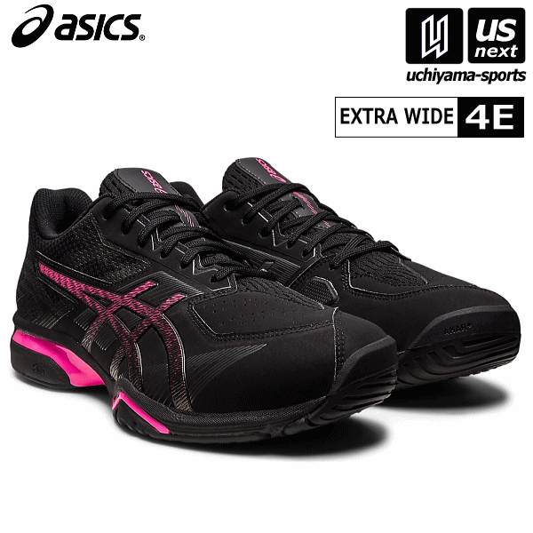 アシックス【 ASICS 】テニスシューズ プレステージライト 4 OC エクストラワイド オムニ クレーコート用 2023年春夏新色【 1043A014 砂入り人工芝 PRESTIGELYTE 4 OC EXWIDE 4E 幅広 ブラック 】【あす楽対応 365日出荷】【メール便不可】 物流