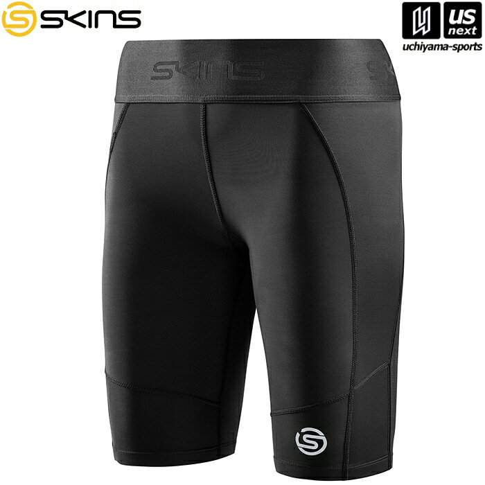 スキンズ【 SKINS 】S-3 レディース ウィメンズ ハーフタイツ ブラック 18271340【タイツ スパッツ ハーフ丈 ハーフスパッツ】【メール便不可】...