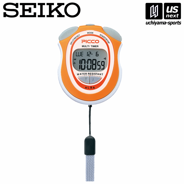 セイコー【SEIKO】アルバピコ マルチタイマー【ADME005 オレンジ ORG ストップウォッチ ストップウオッ..