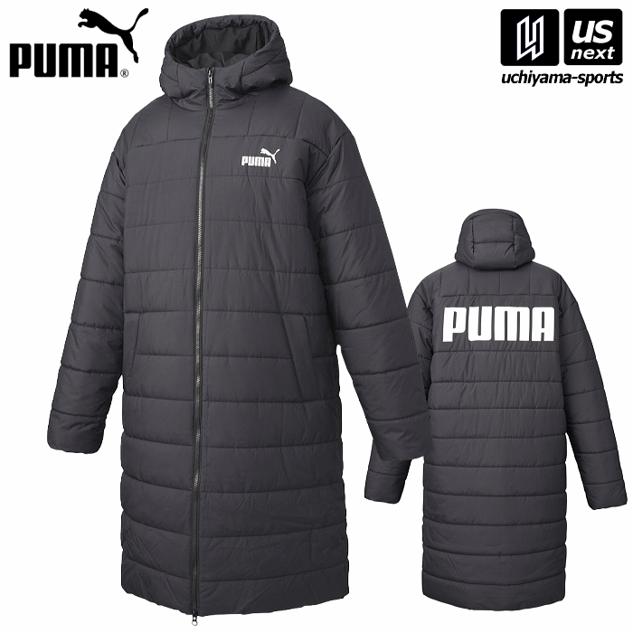 プーマ【PUMA】メンズ ベンチコート ESS+ パデッドコート 2023～24年秋冬継続モデル【672446 ロングコート 中綿コート 中わたコート 防寒着 アウター 冬物コート】【あす楽対応 365日出荷】【…