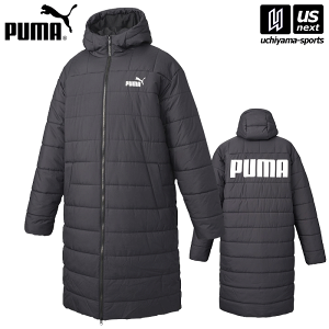 プーマ【PUMA】メンズ ベンチコート ESS+ パデッドコート 2022〜23年秋冬継続モデル【672446 ロングコート 中綿コート 中わたコート 防寒着 アウター 冬物コート】【あす楽対応】【メール便不可】[自社]