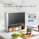 スパイスラック ステンレス 調味料ラック 燕三条製 キッチン収納 塩 コショウ入れ 収納 隠す 調味料ストッカー スパイスストッカー 調味料ケース 2段 スパイ...
