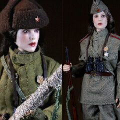 【MOETOYS】P008 Female sniper with snow camouflage in the Soviet Union WW2 ソビエト連邦軍 ソ連軍 女性スナイパー 1/6スケール女性ドールフィギュア