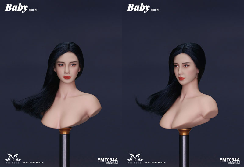 【YMtoys】YMT094 A/B/C 1/6 Beauty Headsculpt BABY 1/6スケール 植毛 女性ヘッド 3