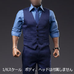 【Yuis Custom】YC-Y001 1/6 Wayne Vest Vision フォーマルスーツ ベスト スタイル 腕時計 1/6スケール 男性フィギュア用コスチュームセット