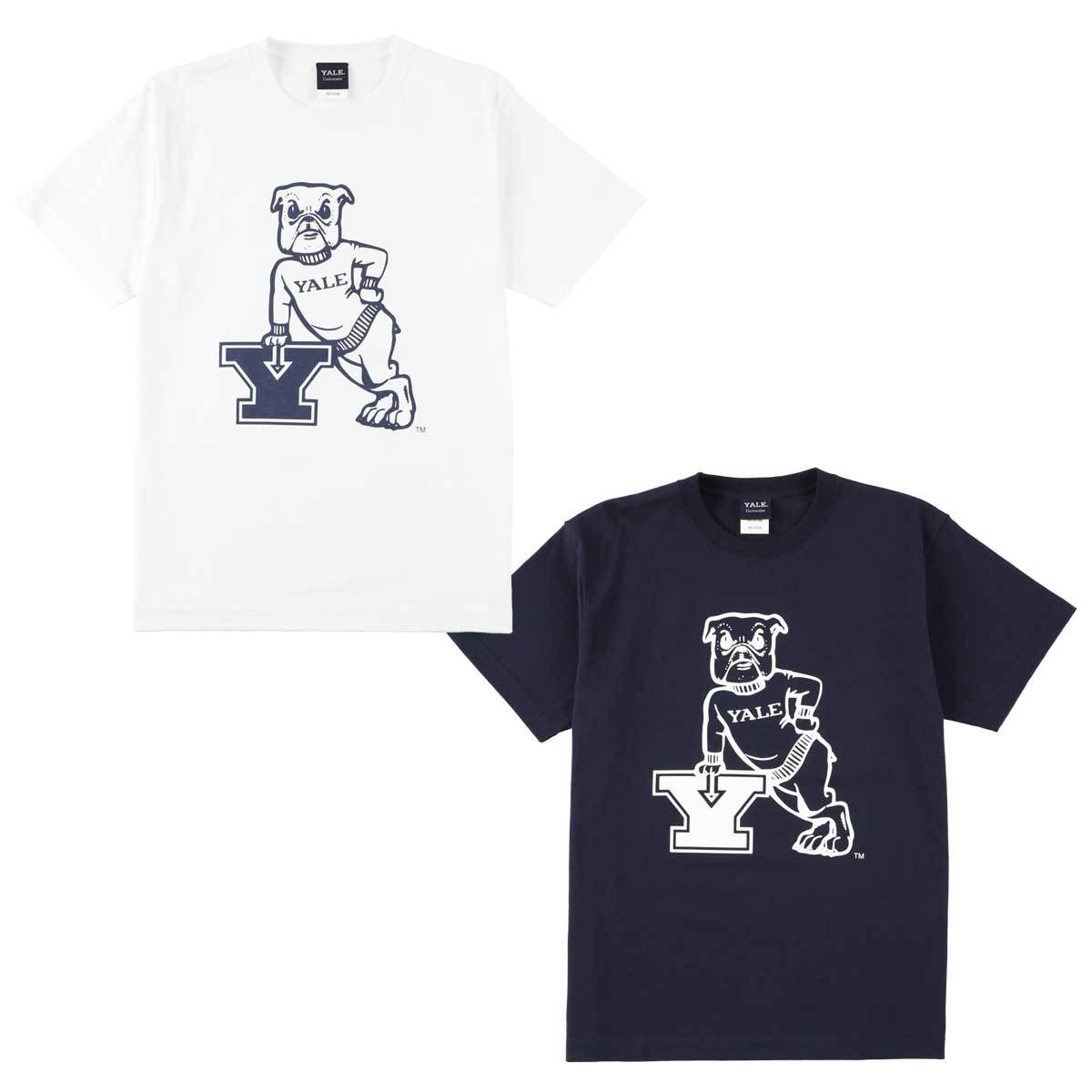 送料無料 YALE （イェール）　Tシャツ メンズ レディース YALE-006 6.2oz ヘビーウエイト　ドッグ キャラクター ロゴ オープンエンドTシャツ アメカジのサムネイル