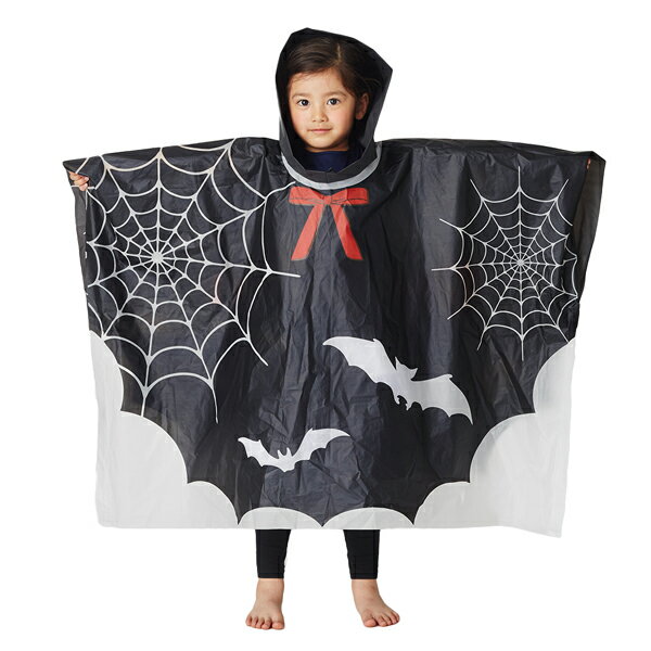 【10％OFFクーポン利用で】VL-PONCHO HW ビニールポンチョ ビニール ポンチョ コスチューム コスプレ ユニセックス 大人 子供 キッズ 兼用 簡単 手軽 HALLOWEEN ワンタッチ着脱 ナイト ホラー かわいい 可愛い G17VP-NT 送料無料 衣装 あす楽 あす