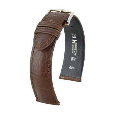 01009015-1-20 HIRSCH ヒルシュ Camel grain キャラメルグライン 革バンド 腕時計用 交換用ベルト プロスキン アレルギーコーティング 国内正規品 送料無料