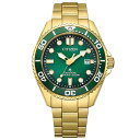 【2,000円OFFクーポン+店舗内3点で10倍、2点でも5倍】BN0262-59W CITIZEN シチズン PROMASTER プロマスター ダイバーズウォッチ YGめっき/グリーン文字盤 メンズ 腕時計 国内正規品 送料無料