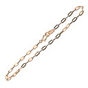 【10%OFFクーポン利用で】(263583)18k チェーンブレス 角アズキ ブレスレット 18cm レディース メンズ K18 18金