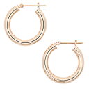 【10%OFFクーポン利用で】(k320)パイプピアス 輪っか フープピアス 両耳 1ペア 3mm×20mm 18k フープ レディース メンズ 太め 地金のみ...