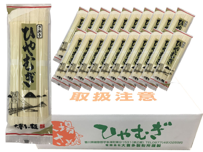 うどん県で老舗の大喜多製粉所の冷麦です。 香川県宇多津町にある老舗製麺所製造の冷麦です。乾麺ですから長期間保存できます。(約1年以上)商品詳細名称大喜多製麺 冷麦(乾麺) 300g×20(約60人前)原材料小麦粉、食塩内容量6kg(300g×20)製造者・販売者製造者：販売者：岡坂商店所在地：香川県綾歌郡宇多津町大字東分1531販売者：販売者：岡坂商店【商品コード:41】＜評判の大喜多の冷麦・ひやむぎ・讃岐うどん・お取り寄せ・通販の岡坂商店＞うどん県で老舗の大喜多製粉所の冷麦です。大喜多製麺 冷麦(乾麺) 300g×20(約60人前)