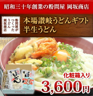 お中元ギフト 本場讃岐うどんギフト　半生うどん　300g×9（めんつゆ付き）　化粧箱入り