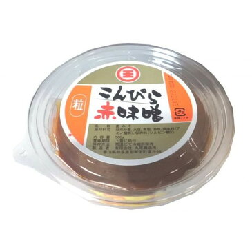 丸尾醸造所 こんぴら味噌 麦赤粒 赤 粒みそ 500g