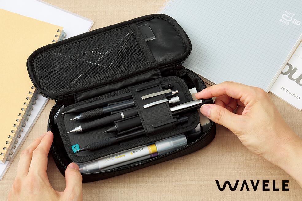 Rakuten - コクヨ　波なみホルダーペンケース　ウェブレ　グレー・ブラック・レッド・ネイビー　 F-VBF340