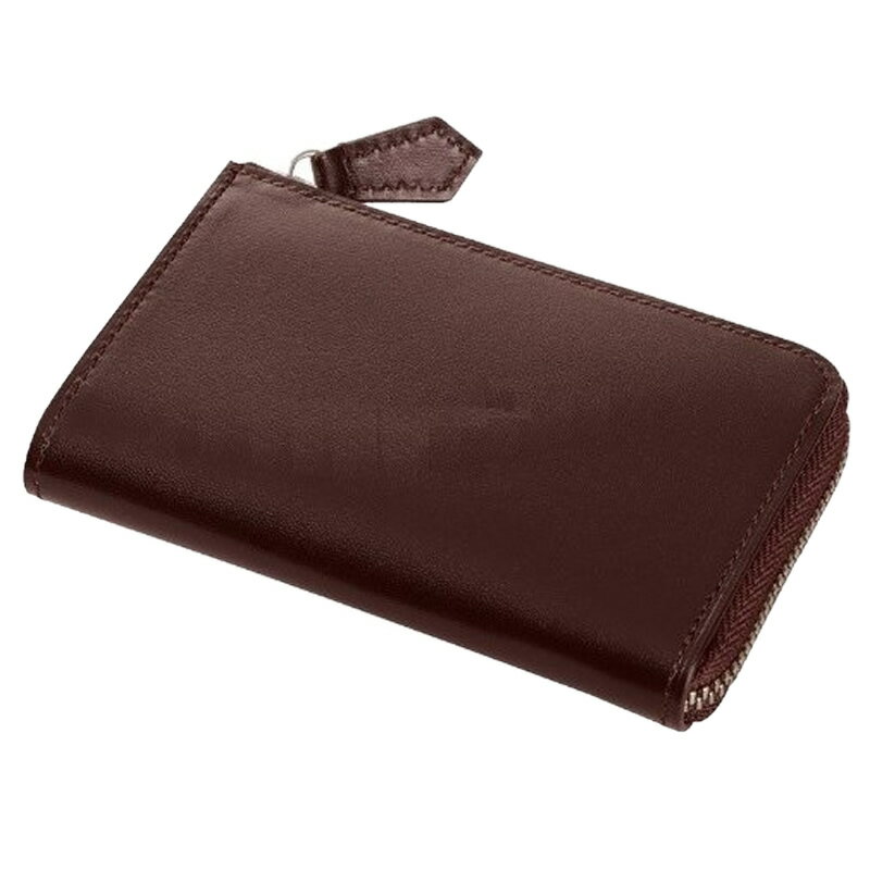 【最高級のボックスカーフ】レイメイ藤井ぺリンガーカーフ コイン入れ ダークブラウンNC1501EL字ファスナー コインケース／小銭入れ【ドイツ産牛革を使用】【数量限定】