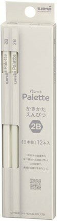 【鉛筆名入れ無料】三菱鉛筆uni Palette ダース箱 6角かきかたえんぴつユニパレット アイボリー5653 6角 PLT IV 2Bかきかた鉛筆【メール便...
