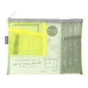【ペン&ツールポーチ】ミドリ midoriペン&ツールポーチ メッシュ 黄緑53347006 53347-006メッシュ ペンケース ツールポーチ【色と形で仕分けしやすい】(3)