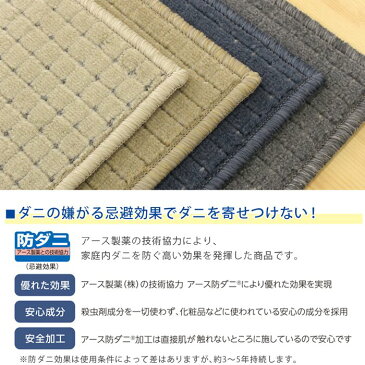 【代引き不可】廊下敷きマット(アスリズム/RTM) 幅85cm×長さ180cm 【防炎ラベル付】廊下 ロングカーペット 廊下マット キッチンマット 玄関マット ラグ カーペット 防炎 防ダニ 抗菌 制電 遊び毛防止 日本製 チェック柄 アイボリー ベージュ グレー ブルー