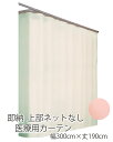 生地製造工場だからできる高機能・低価格 　商品仕様 縫製仕様 上部ネットなし フラット（ヒダ無)タイプ ※エコケアシリーズは切り口がほつれない生地のため裾部分の縫製はしておりません。 ドレープのラインが美しく納まりもきれいです。 機能 ○防炎 (防炎ラベル付き) ○制菌効果 （SEK) ○消臭効果 (エアファイン） ○制電 ○防汚 （汚れにくい効果） ○ウォッシャブル （家庭用洗濯機で洗えます） 　 組成 ポリエステル100％ 色展開 アイボリー　　ピンク　　　　　 お問合わせ 御見積りについて その他、特注も承りますのでご相談ください。 少量でも可能です。＜お見積り無料＞ サイズ・価格など何でもご質問ください。 医療用カーテンについて 公共施設には欠かせない防炎機能をはじめ、制菌・消臭・防汚・制電といった加工を施し、暮らしの中の安全と快適 空間を守る機能性の高いカーテンです。 使用例 病院　個人医院　エステサロン　幼稚園　学校食堂　公民館　ペットショップ　介護施設健康施設　オフィス　家庭用間仕切り　自宅介護　消防署　ホテル宿泊施設