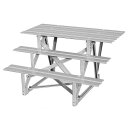 ひな人形用 スチール製雛壇 三段飾り台 40号(間口120×奥行88×高さ59cm)