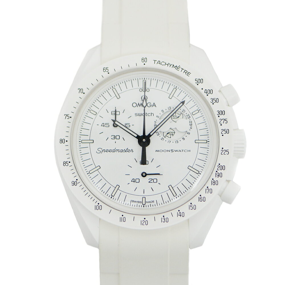 樂天商城 - 【名東】【OMEGA×SWATCH】オメガ×スウォッチ ムーンウォッチ ミッショントゥ ザ ムーンフェイズ スヌーピー SO33W700 ホワイト文字盤 クオーツ メンズ 腕時計【中古】