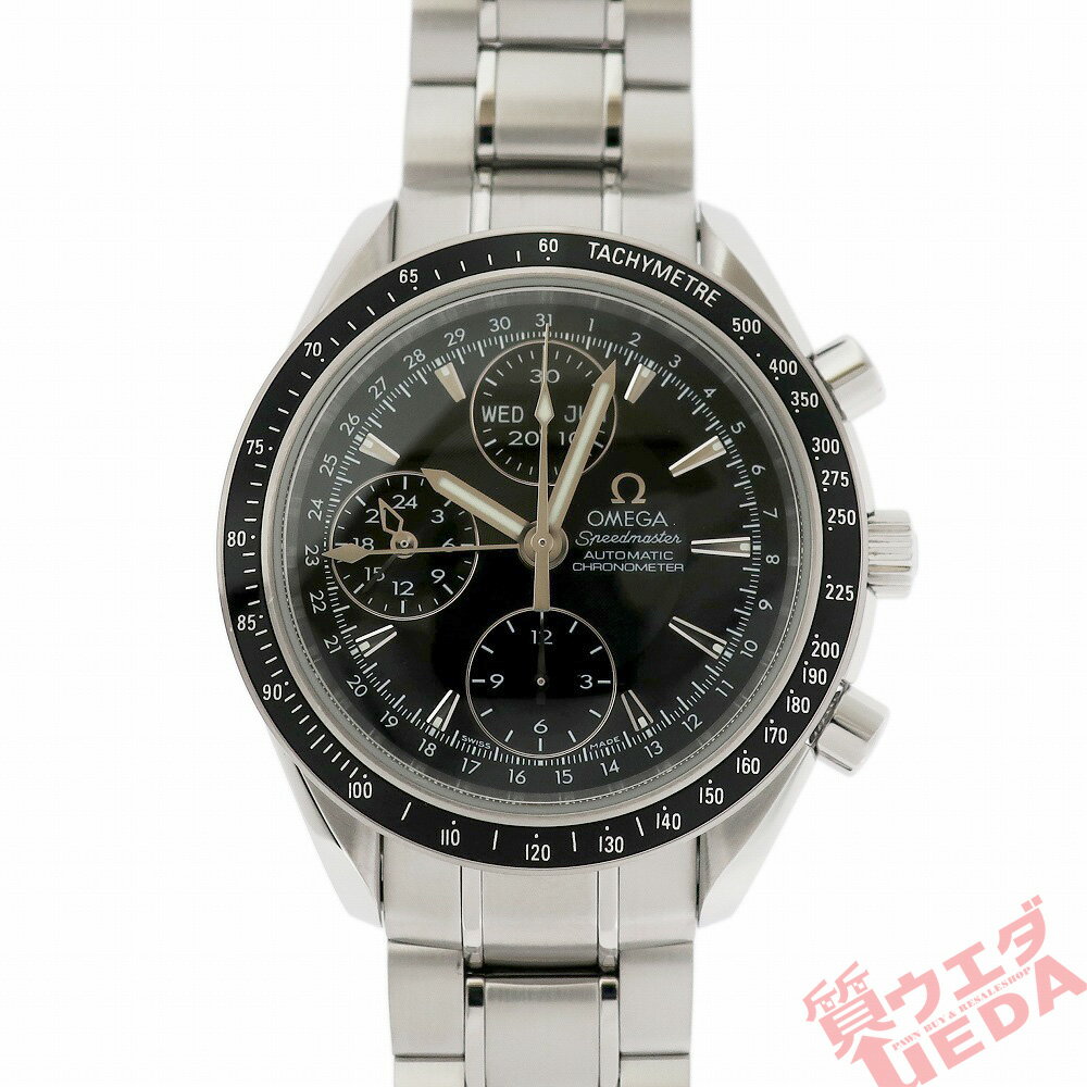 【名東】【OMEGA】オメガ SPEEDMASTER スピードマスター 3220.50 トリプルカレンダー デイデイト 自動巻き オートマチック クロノグラフ 黒文字盤 腕時計 メンズ 男【中古】