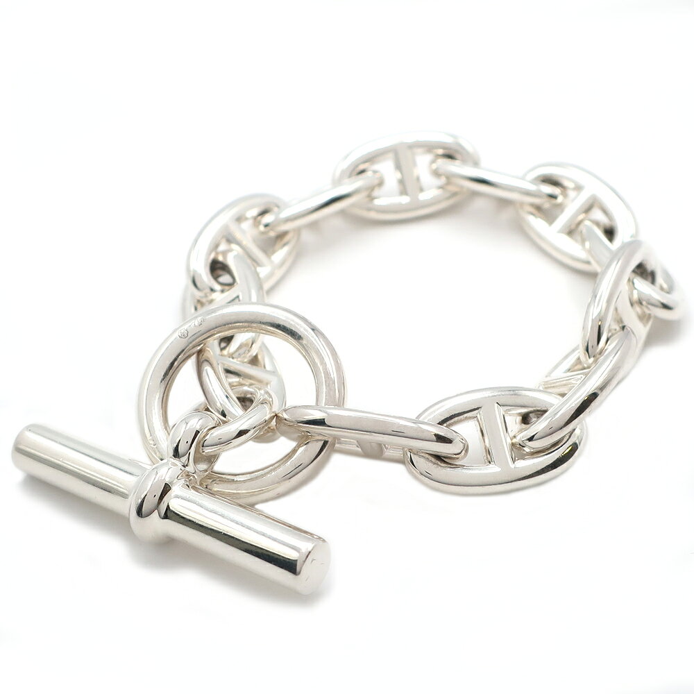 【天白】【HERMES】エルメス シェーヌダンクル GM ブレスレット 12コマ 12リンク Ag925 シルバー ジュエリー SV メンズ レディース【中古】