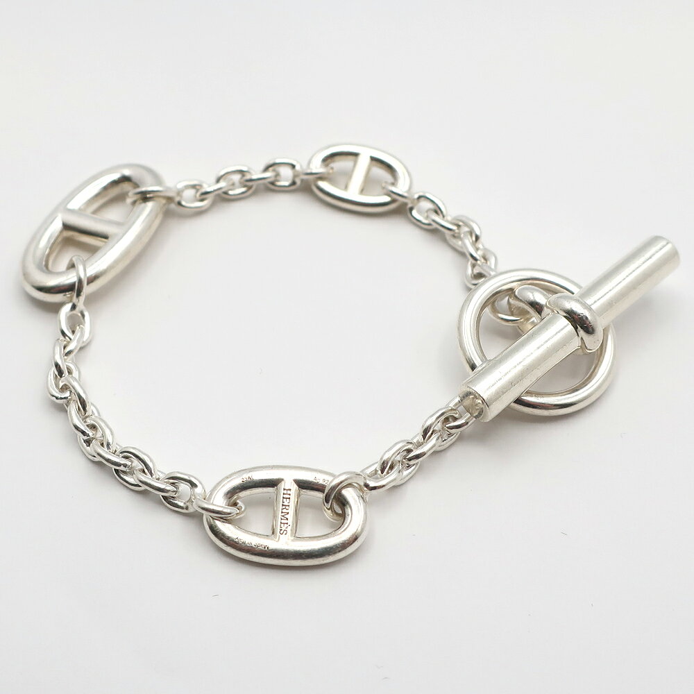 【天白】【HERMES】エルメス ファランドール ST ブレスレット シェーヌダンクル Ag...