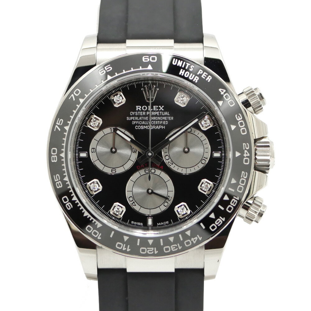 【名東】【ROLEX】ロレックス コスモグラフデイトナ 126519LN 2025年 腕時計 WG ブラック8Pダイヤ ランダム メンズ【仕上げ済】【中古】