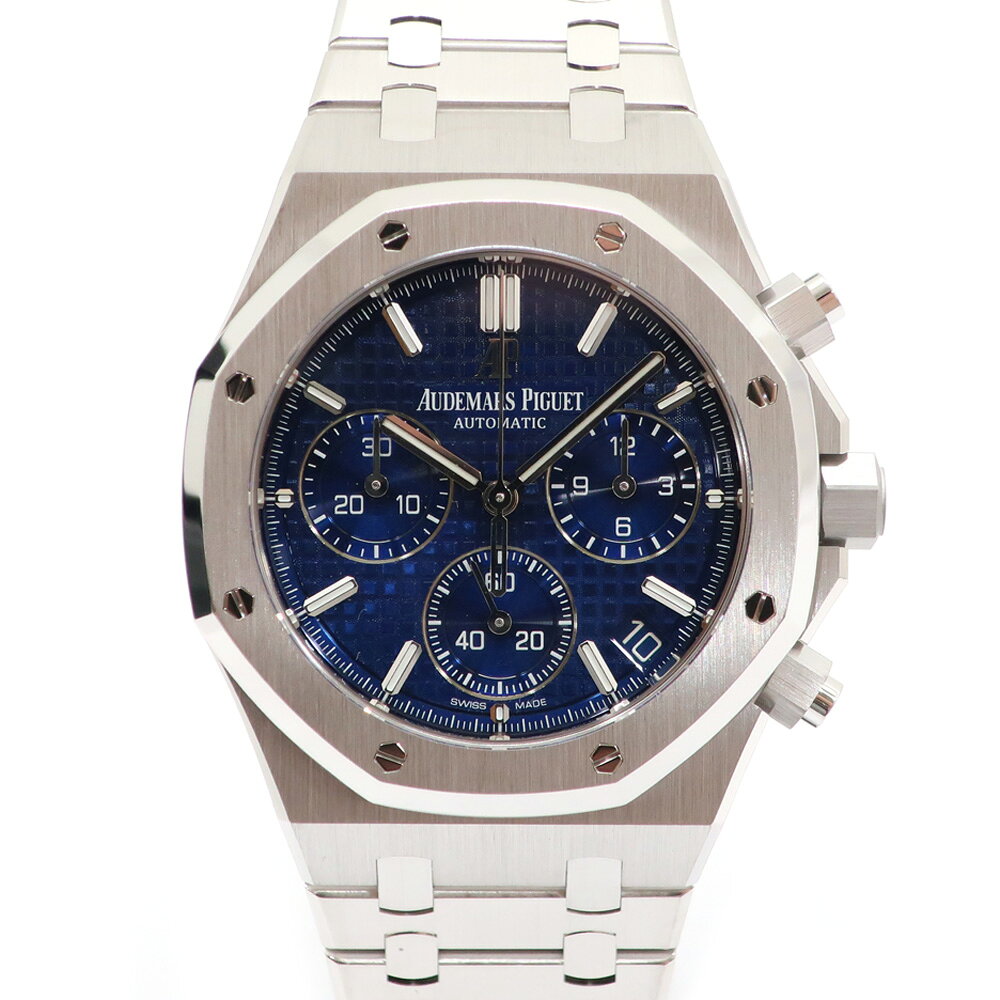 【天白】【AUDEMARS PIGUET】 オーデマピゲ ロイヤルオーク クロノグラフ 26239BC.OO.1220BC.01 ブルー 222本限定 K18WG 22年保 自動巻き メンズ【中古】