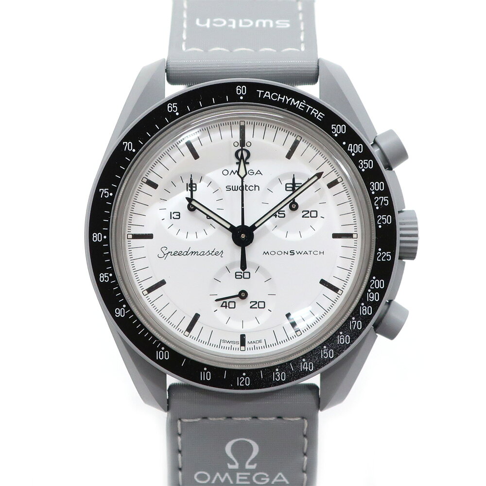 【最大3万円割引クーポン 8/1~】【天白】【OMEGA×SWATCH】オメガ×スウォッチ ムーンスウォッチ SO33M106 クォーツ メンズ腕時計【中古】