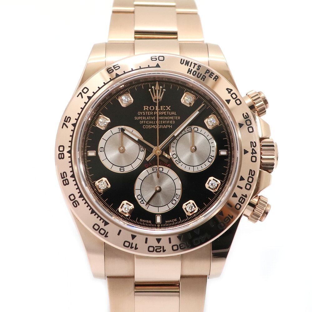 【天白】【ROLEX】ロレックス デイトナ 126505G ブライトブラック サンダスト 8Pダイヤ 腕時計 ランダム 750PG 自動巻き メンズ【中古】
