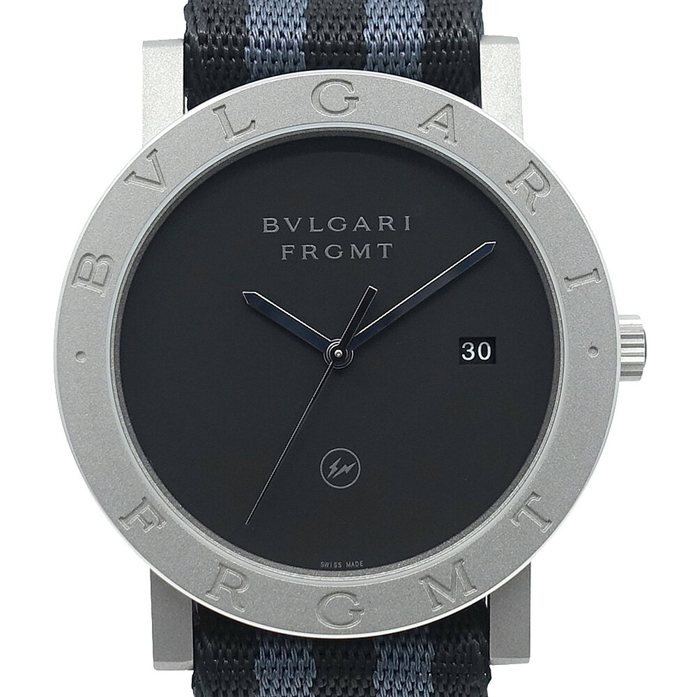 【名東】【BVLGARI】ブルガリ 腕時計 ブルガリブルガリ フラグメント JAPAN LIMITED 日本限定250本 BB41S/103443 BK ファブリック SS 自動巻 保証書 箱【中古】