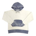【名古屋】【SAINT MXXXXXX】セントマイケル 21SS Stencils Hoodie ステンシルズ フーディ プルオーバーパーカー SM-S21-0000-026 ベージュ アイボリー ネイビー グレー XLサイズ クルーネック スウェット 後付け メンズ【中古】(4)