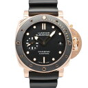 【最大3万円クーポン 5/9 20:00~】【名古屋】【PANERAI】パネライ ルミノール1950 サブマーシブル 3デイズ オロロッソ PAM00684 T番 ブラック RG ラバー 自動巻き メンズ 保証書付き 2017年【中古】