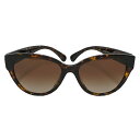 【栄】【CHANEL】シャネル サングラス Eyewear バタフライ シェイプ ココマーク 5477-A c.714/S5 ブラウン GD金具 レディース 女性 ファッション 小物 その他 眼鏡ケース クロス 箱【中古】