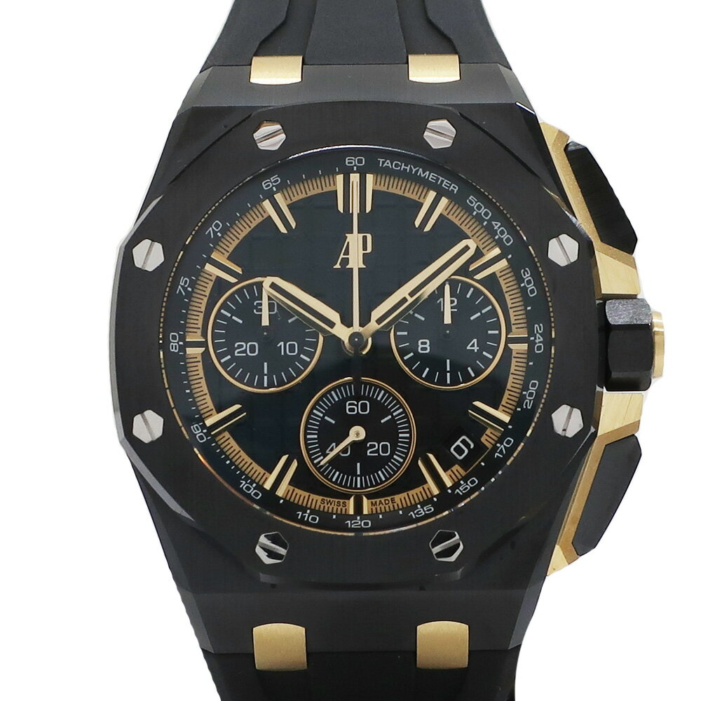 【天白】【AUDEMARS PIGUET】オーデマピゲ ロイヤルオーク オフショア クロノ 26420CE.OO.A127CR.01 ブラックセラミック K18YG イエローゴールド 腕時計 メンズ 自動巻き 箱 23年保【中古】