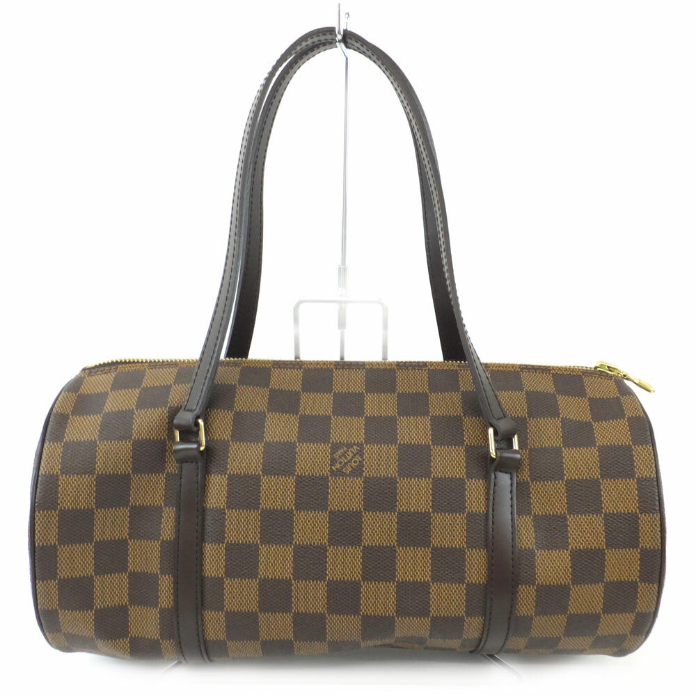 【最大3万円クーポン 5/9 20:00~】【天白】【LOUIS VUITTON】ルイヴィトン パピヨン30 ハンドバッグ ダミエエベヌ キャンバス ゴールド金具 N51303 ミニポーチ付 レディース 鞄【中古】