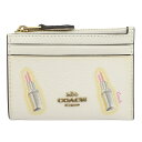 【栄】【COACH】コーチ コインケース C2921 IMCAH リップスティック PVCコーティングキャンバス/レザー チョーク マルチカラー GD金具 女性 レディース 服飾小物 その他 本体のみ【中古】