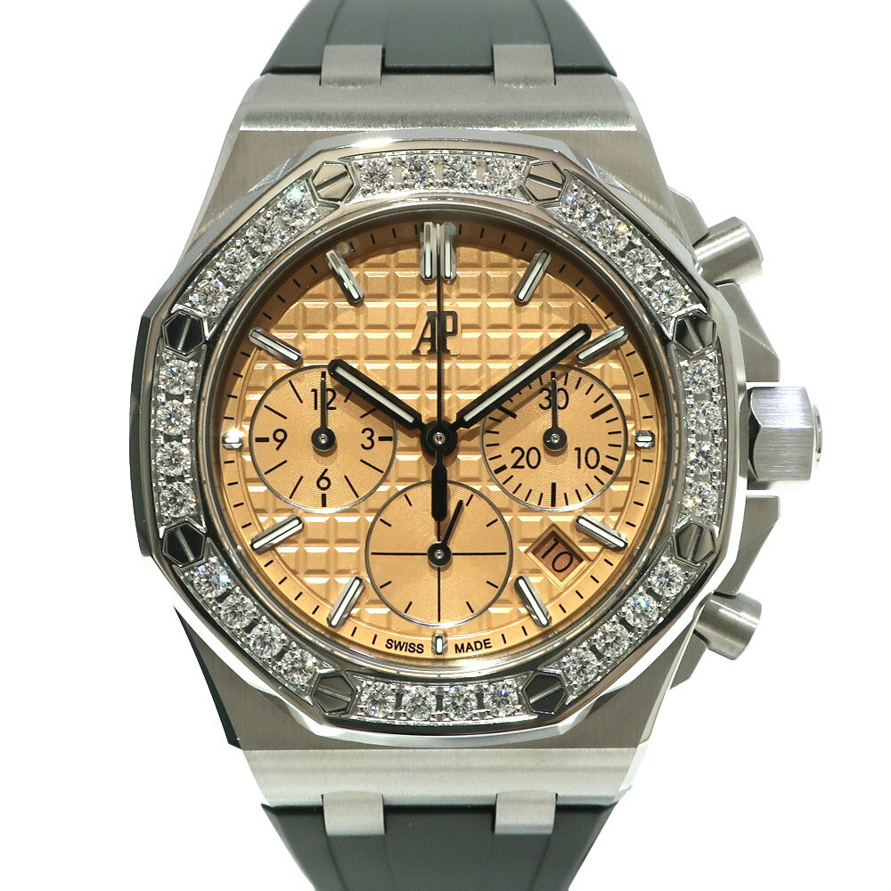 【最大3万円クーポン 6/4 20:00~】【天白】【AUDEMARS PIGUET】オーデマピゲ 腕時計 26231ST.ZZ.A178CA.01 ロイヤルオーク クロノ サーモン ダイヤ 37mm 自動巻き 箱 保証書【新品】【未使用】【中古】