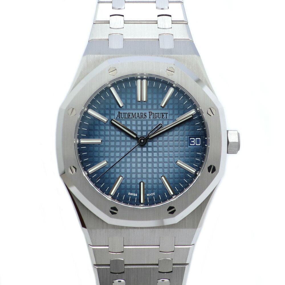 【天白】【AUDEMARS PIGUET】オーデマピゲ ロイヤルオーク スモークブルー 15510BC.OO.1320BC.02 K18WG メンズ 腕時計【中古】