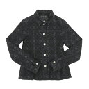 【名古屋】【CHANEL】シャネル 23-24AW デニムジャケット ココマーク カメリア ブラック 黒 38 P75260 V66954 94305 チェーン キルティング マトラッセ フラワー 花 フリル 秋冬 レディース 服 アパレル ファッション【中古】