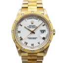 【天白】【ROLEX】ロレックス デイデイト 18308 バーク ホワイトローマン ドイツ語曜日 K ...