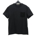 【名古屋】【LOUIS VUITTON】ルイヴィトン ハードクロッチLVポルカドットTシャツ サイズS ブラック コットン メッシュ 22SS トップス カットソー アパレル 服 メンズ ユニセックス【中古】