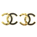 【栄】【CHANEL】シャネル ピアス ココマーク ココ COCO ゴールド ブラック ABC500B F24C アクセサリー 小物【新品】【未使用】【中古】